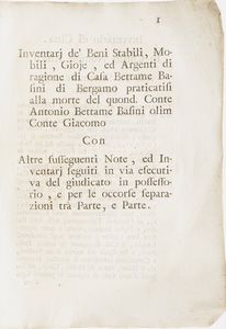 Bergamo-Edizioni di interesse bergamasco 9 opere di interesse bergamasco o stampate a Bergamo  - Asta Libri Antichi - Associazione Nazionale - Case d'Asta italiane