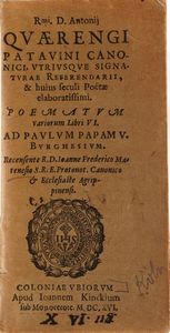 Raccolta di volumi del XVII sec.  - Asta Libri Antichi - Associazione Nazionale - Case d'Asta italiane