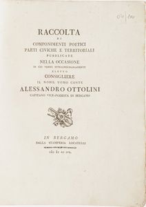 Bergamo-Edizioni di interesse bergamasco 10 opere di interesse bergamasco o stampate a Bergamo  - Asta Libri Antichi - Associazione Nazionale - Case d'Asta italiane