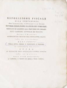 Bergamo-Edizioni di interesse bergamasco 10 opere di interesse bergamasco o stampate a Bergamo  - Asta Libri Antichi - Associazione Nazionale - Case d'Asta italiane