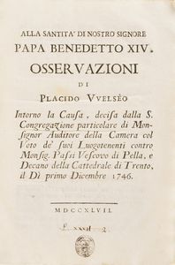 Raccolta di volumi miscellanei dal XVII al XVIII sec.  - Asta Libri Antichi - Associazione Nazionale - Case d'Asta italiane