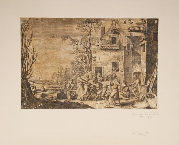 Jan Van De Velde (1593-1641) Scena di rissa davanti allosteria... (Aia, 1617)  - Asta Stampe, Vedute e Carte Geografiche - Associazione Nazionale - Case d'Asta italiane