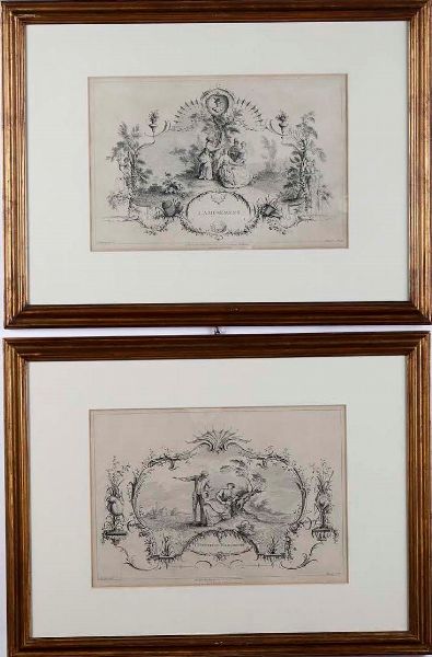 Watteau Antoine L'heureuse rencontre, 1700 ca. / L'Amusement, 1700 ca.  - Asta Stampe, Vedute e Carte Geografiche - Associazione Nazionale - Case d'Asta italiane