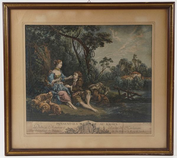 Philippe-Fran�ois-Joseph Le Bas. Pesent-ils aux raisin ?, Parigi secolo XVIII.  - Asta Stampe, Vedute e Carte Geografiche - Associazione Nazionale - Case d'Asta italiane