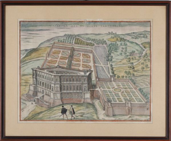 Georg Braun & Franz Hogenberg. Caprarola Arx et Horti Farnesiani.  - Asta Stampe, Vedute e Carte Geografiche - Associazione Nazionale - Case d'Asta italiane