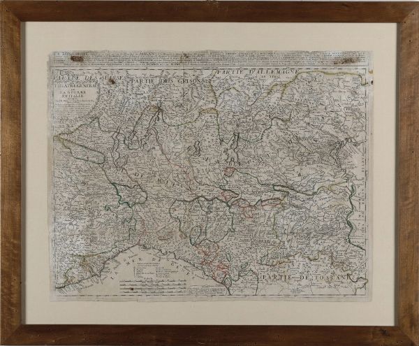 J. B. Nolin (1686-1762). Le Theatre General de la guerre en Italie... A Paris, chez Nolin, seconda met secolo XVIII.  - Asta Stampe, Vedute e Carte Geografiche - Associazione Nazionale - Case d'Asta italiane