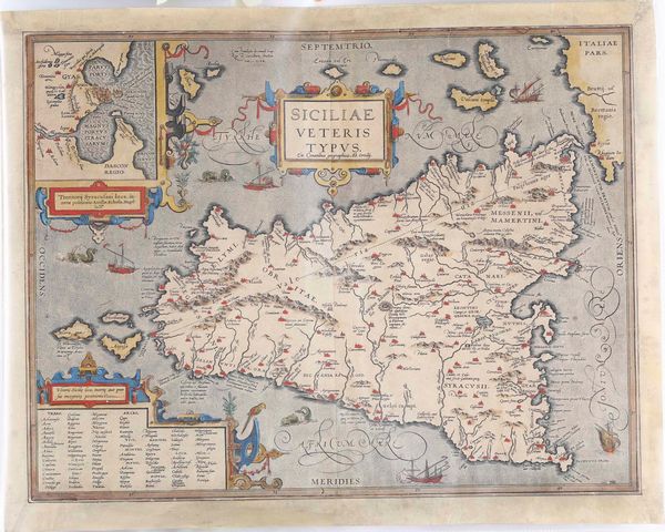 Ortelius Abraham Siciliae veteris typus... Anversa, 1624  - Asta Stampe, Vedute e Carte Geografiche - Associazione Nazionale - Case d'Asta italiane