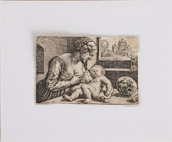 Barthel Beham, Norimberga (1502-1540) La Vergine con il bambino e il teschio  - Asta Stampe, Vedute e Carte Geografiche - Associazione Nazionale - Case d'Asta italiane