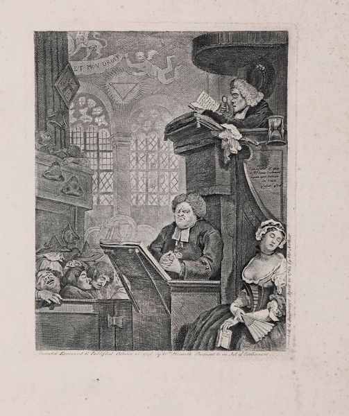 William Hogart The sleeping congregation... London 1762  - Asta Stampe, Vedute e Carte Geografiche - Associazione Nazionale - Case d'Asta italiane