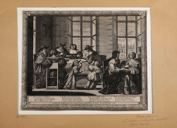 Bosse, Abraham, 1602-1676 Stampa calcografica con scena di genere, 1633  - Asta Stampe, Vedute e Carte Geografiche - Associazione Nazionale - Case d'Asta italiane