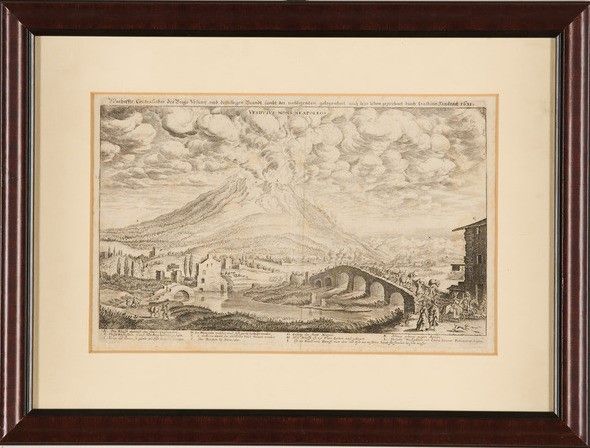 Joachino Sandrart Vesuvius Mons Napoleos... Francoforte, (1688)  - Asta Stampe, Vedute e Carte Geografiche - Associazione Nazionale - Case d'Asta italiane