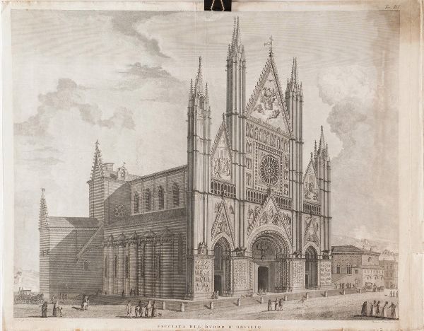 Pronti Domenico (1750-1815) Serie di dieci incisioni raffiguranti il Duomo di Orvieto, 1791.  - Asta Stampe, Vedute e Carte Geografiche - Associazione Nazionale - Case d'Asta italiane