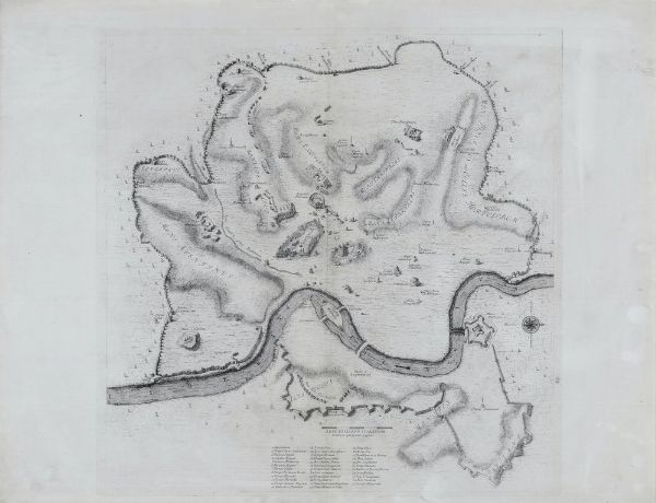 Piantine Piantina di Roma con i suoi principali monumenti  - Asta Stampe, Vedute e Carte Geografiche - Associazione Nazionale - Case d'Asta italiane