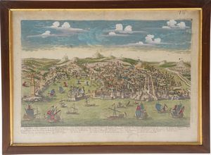 Genova - vedute Genova, vedute viste dal mare. Secolo XVI-XVII  - Asta Stampe, Vedute e Carte Geografiche - Associazione Nazionale - Case d'Asta italiane