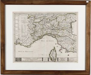 Pierre Du Val. La Lombardie ou sont les estats aux environs su Po, avec ceux de Genes et de Toscane... Par P. Du Val, 1676.  - Asta Stampe, Vedute e Carte Geografiche - Associazione Nazionale - Case d'Asta italiane