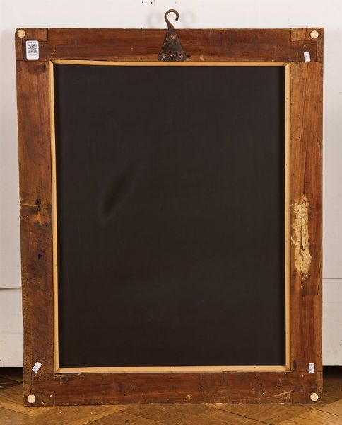 Coppia di cornici in legno laccato a finto marmo. Marche XVII-XVIII secolo  - Asta Cornici Antiche - Associazione Nazionale - Case d'Asta italiane