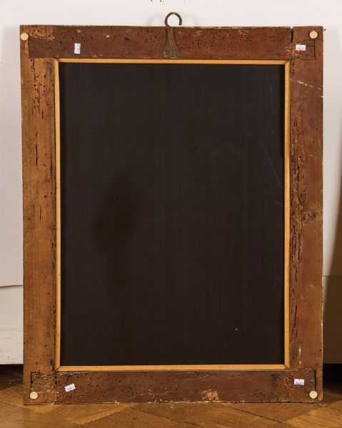 Coppia di cornici in legno laccato a finto marmo. Marche XVII-XVIII secolo  - Asta Cornici Antiche - Associazione Nazionale - Case d'Asta italiane