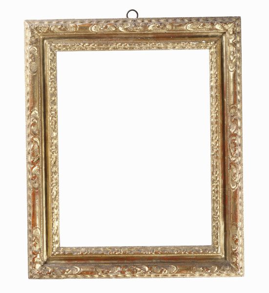 Cornice in legno intagliato e dorato. Italia centrale XVIII secolo  - Asta Cornici Antiche - Associazione Nazionale - Case d'Asta italiane