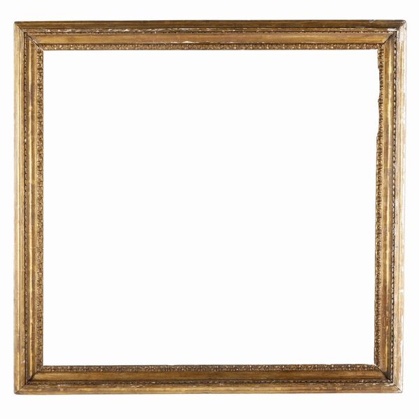 Grande cornice in legno dorato. XVIII secolo  - Asta Cornici Antiche - Associazione Nazionale - Case d'Asta italiane