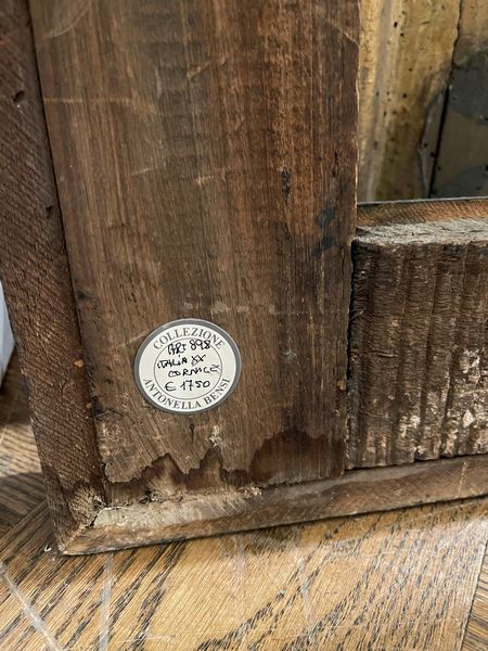 Cornice guilloch in legno intagliato, ebanizzato con riserve a finta tartaruga. XIX secolo  - Asta Cornici Antiche - Associazione Nazionale - Case d'Asta italiane