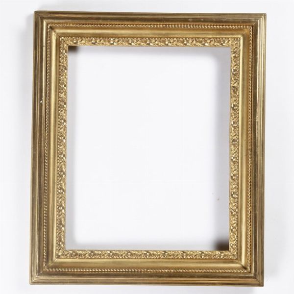 Cornice in legno intagliato e dorato. Roma XVII-XVIII secolo  - Asta Cornici Antiche - Associazione Nazionale - Case d'Asta italiane