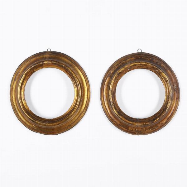 Coppia di cornici circolari mecca, XVIII secolo  - Asta Cornici Antiche - Associazione Nazionale - Case d'Asta italiane