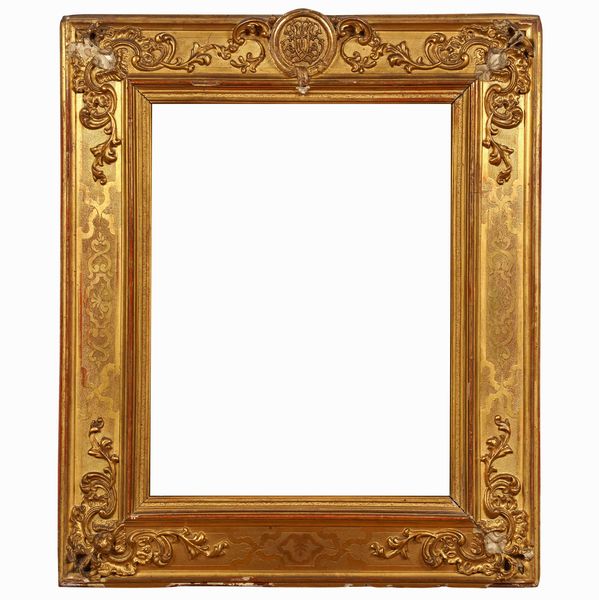 Coppia di cornici da appoggio con ritratto di gentiluomo e gentildonna. XIX secolo  - Asta Cornici Antiche - Associazione Nazionale - Case d'Asta italiane