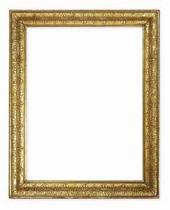 Grande cornice rettangolare dorata. Italia XVIII secolo  - Asta Cornici Antiche - Associazione Nazionale - Case d'Asta italiane