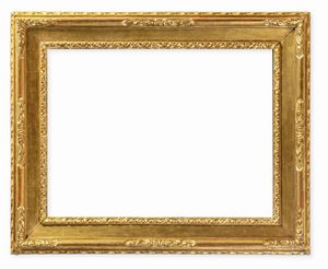 Cornice a cassetta in legno intagliato e dorato. Italia centrale XVII-XVIII secolo  - Asta Cornici Antiche - Associazione Nazionale - Case d'Asta italiane