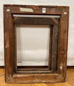 Cornice in legno intagliato, dorato ed ebanizzato. Centro Italia XVII secolo  - Asta Cornici Antiche - Associazione Nazionale - Case d'Asta italiane
