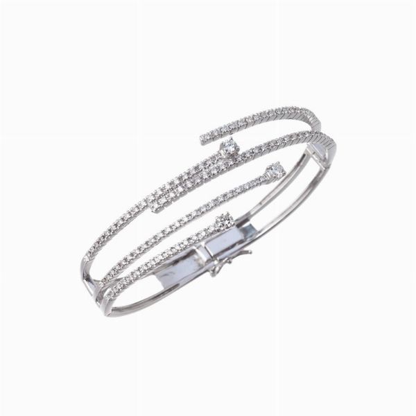 BRACCIALE RIGIDO CON DIAMANTI  - Asta GIOIELLI - Associazione Nazionale - Case d'Asta italiane