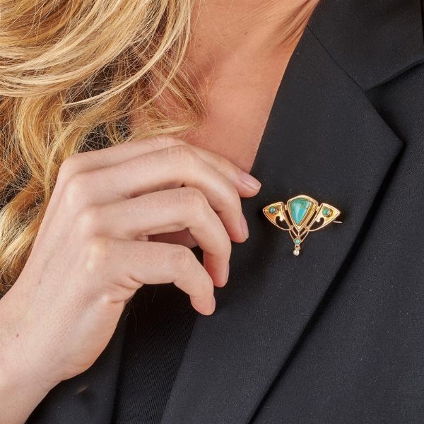 SPILLA CON TURCHESI  - Asta GIOIELLI - Associazione Nazionale - Case d'Asta italiane