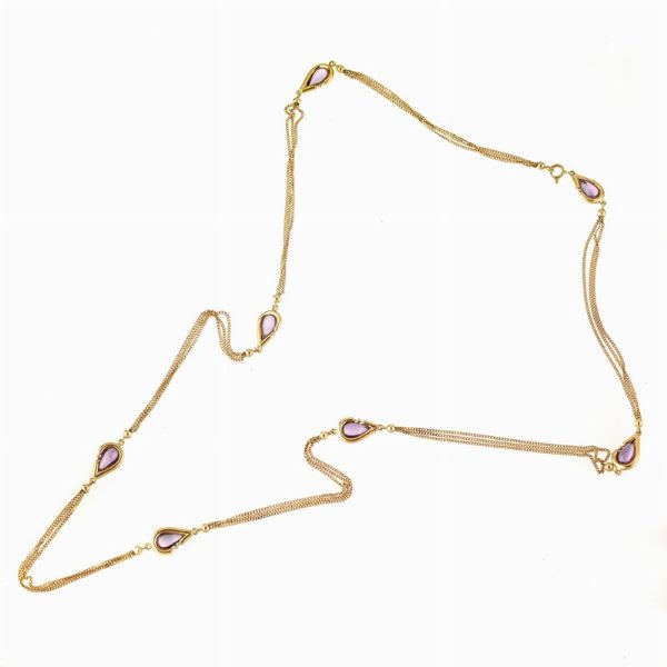 LUNGA COLLANA CON AMETISTE  - Asta GIOIELLI - Associazione Nazionale - Case d'Asta italiane