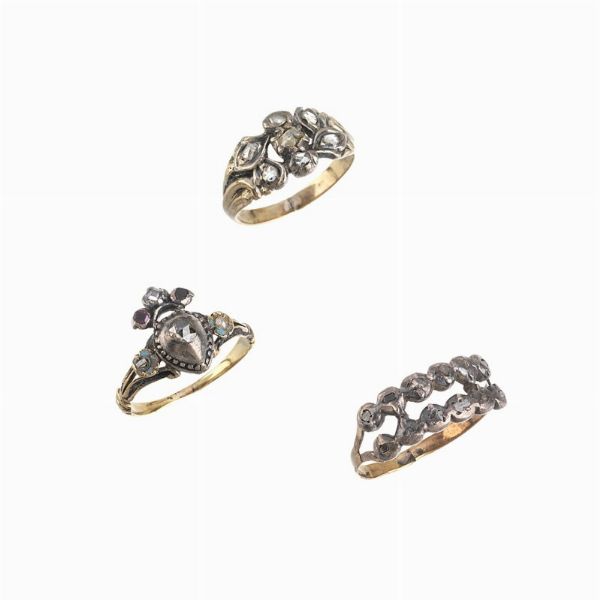 TRE ANELLI  - Asta GIOIELLI - Associazione Nazionale - Case d'Asta italiane