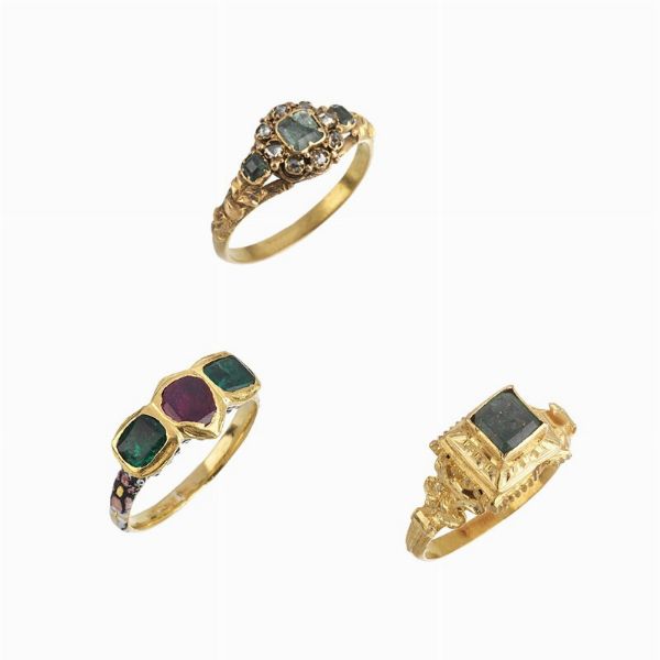 TRE ANELLI  - Asta GIOIELLI - Associazione Nazionale - Case d'Asta italiane