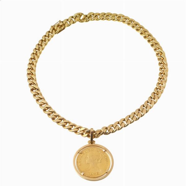 COLLANA A CATENA CON PENDENTE  - Asta GIOIELLI - Associazione Nazionale - Case d'Asta italiane