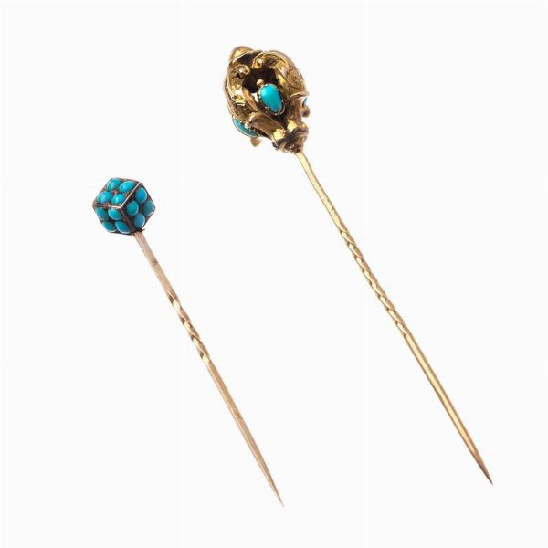 DUE SPILLE CON TURCHESI  - Asta GIOIELLI - Associazione Nazionale - Case d'Asta italiane