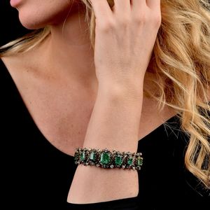 BRACCIALE CON SMERALDI E DIAMANTI  - Asta GIOIELLI - Associazione Nazionale - Case d'Asta italiane