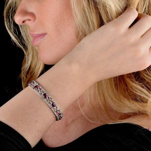BRACCIALE CON RUBINI E DIAMANTI  - Asta GIOIELLI - Associazione Nazionale - Case d'Asta italiane