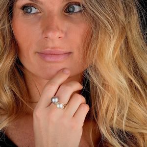 ANELLO CONTRARIE CON PERLE  - Asta GIOIELLI - Associazione Nazionale - Case d'Asta italiane