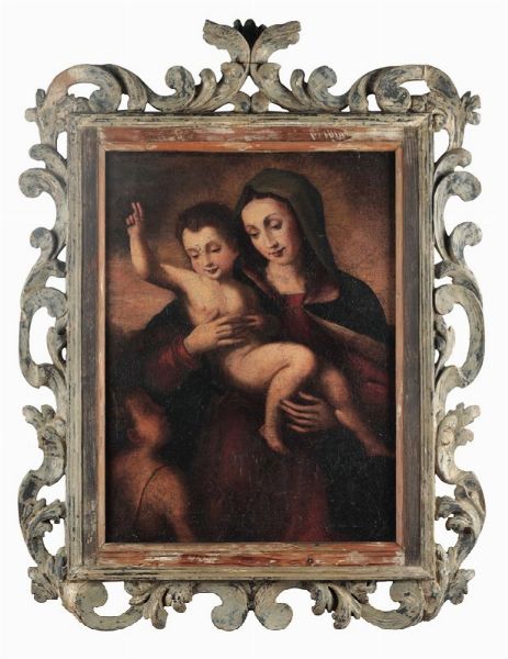 Madonna con Bambino e S.Giovannino  - Asta Una Nobile Dimora Fiorentina - Associazione Nazionale - Case d'Asta italiane