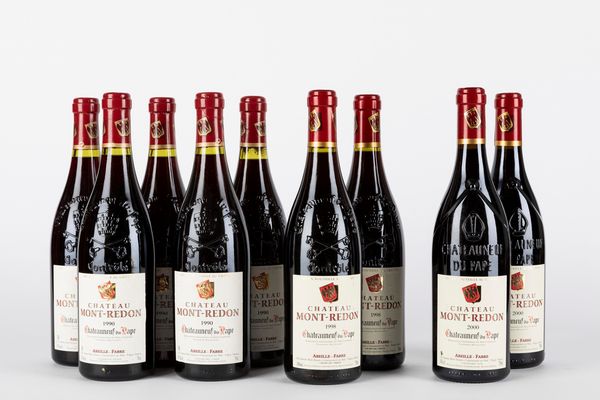 FRANCIA : Mont Redon Chateauneuf Verticale (9 BT)  - Asta Vini e Distillati - Associazione Nazionale - Case d'Asta italiane