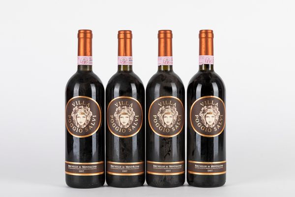 Italia : Villa Poggio Salvi, Brunello di Montalcino DOCG (4 BT)  - Asta Vini e Distillati - Associazione Nazionale - Case d'Asta italiane