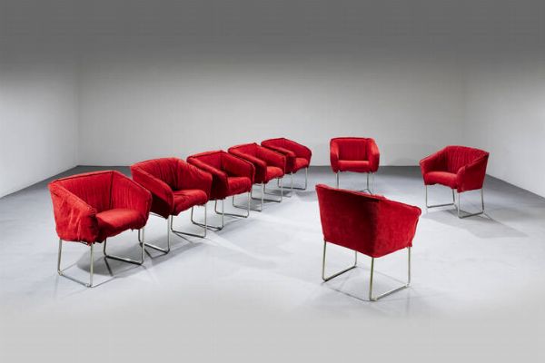 Kazuhide Takahama : Set di otto sedie mod. Tulu  - Asta Design - Associazione Nazionale - Case d'Asta italiane