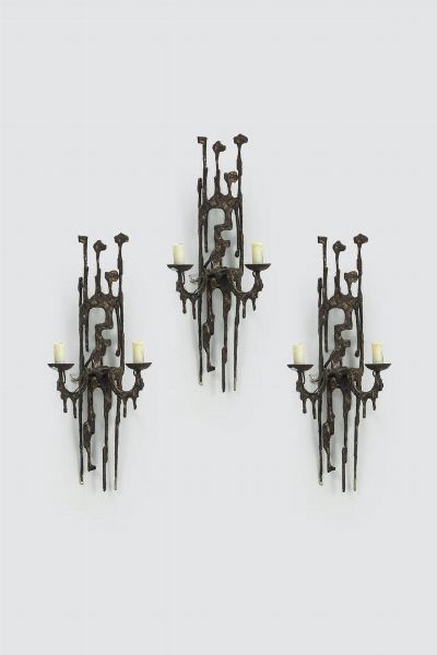 PRODUZIONE ITALIANA : Tre appliques  - Asta Design - Associazione Nazionale - Case d'Asta italiane