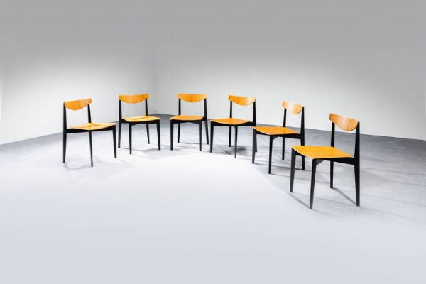 MATTHEW HILTON : Sei sedie mod. Bridge chair  - Asta Design - Associazione Nazionale - Case d'Asta italiane