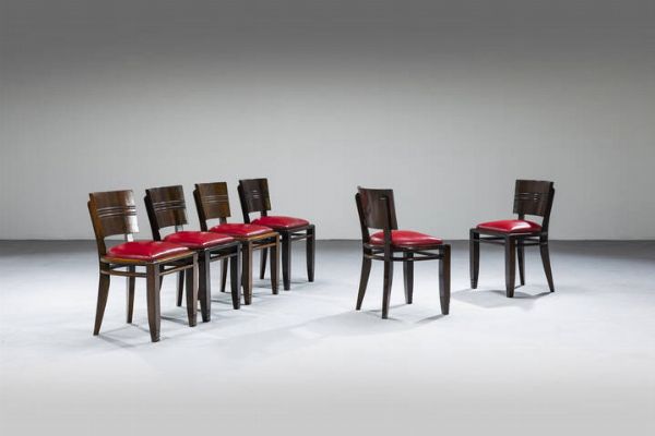 DUDOUYT CHARLES : Sei sedie  - Asta Design - Associazione Nazionale - Case d'Asta italiane
