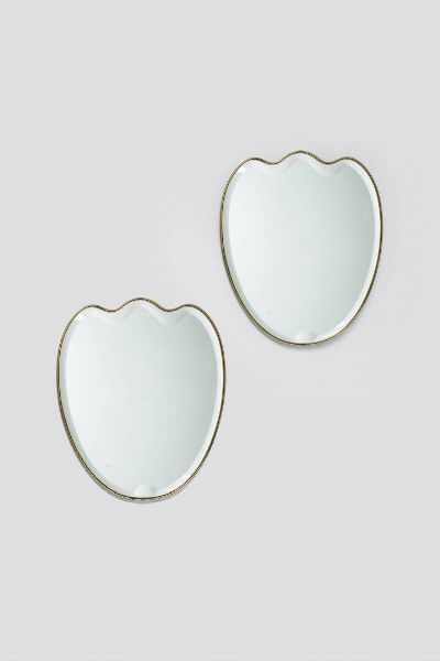 PRODUZIONE ITALIANA : Coppia di specchi da parete  - Asta Design - Associazione Nazionale - Case d'Asta italiane
