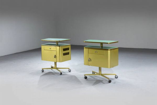 SONCINI EUGENIO ED ERMENEGILDO : Coppia di comodini  - Asta Design - Associazione Nazionale - Case d'Asta italiane