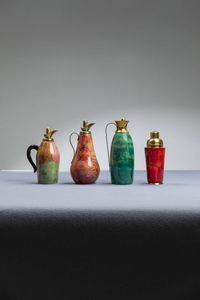 ALDO TURA - Lotto composto da tre caraffe  uno shaker e un thermos